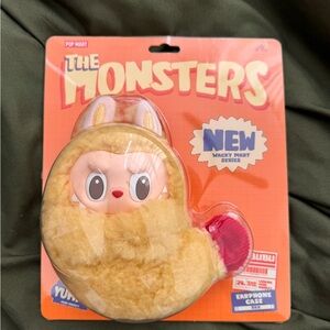 LABUBU TEMPURA SHRIMP - Authentic Pop Mart keychain doll holds AirPods